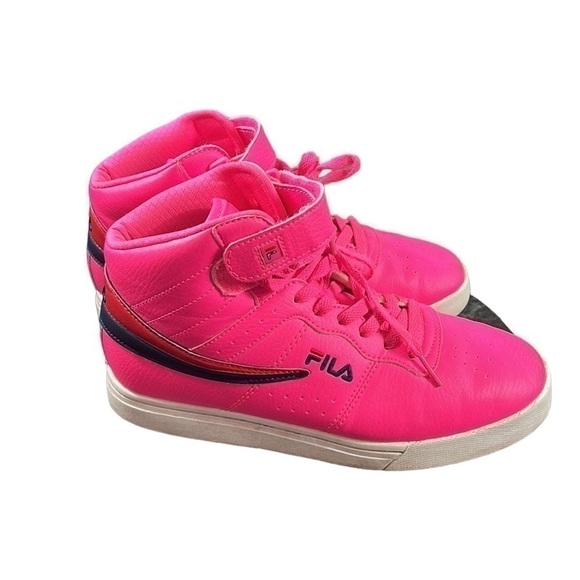 Fila Hot Pink Vulc 13 Tradition High Top Sneakers Size 6 - Picture 4 of 10